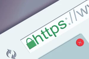 Search bar with the start of an URL address