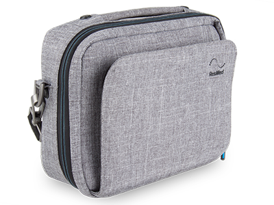 A cut-out of the grey ResMed AirMini travel bag.